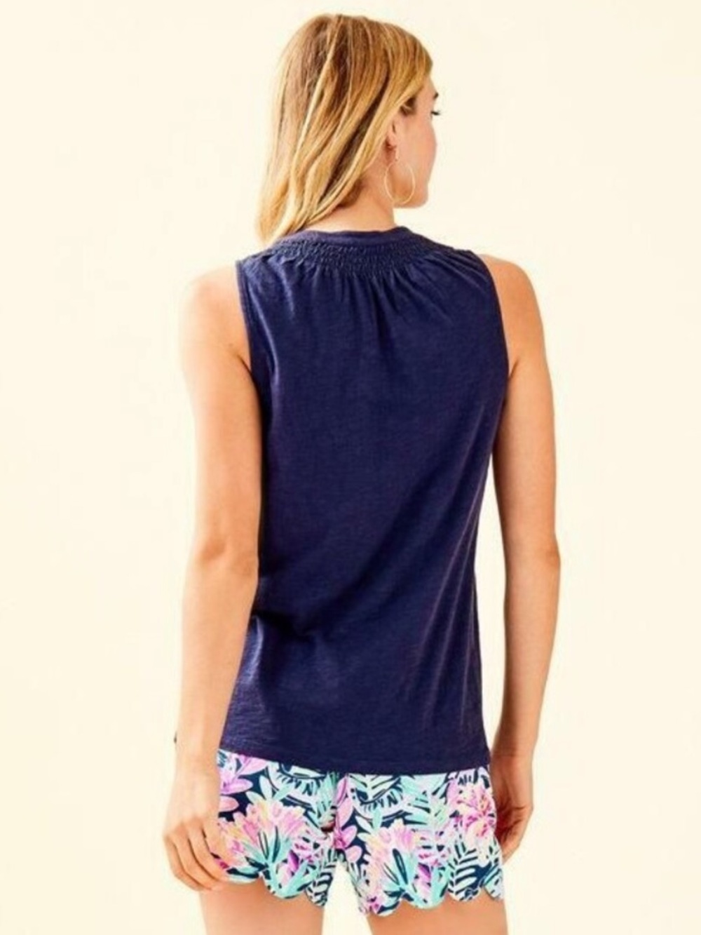 Lilly Pulitzer Essie Tank in Navy - Picture 2 of 4